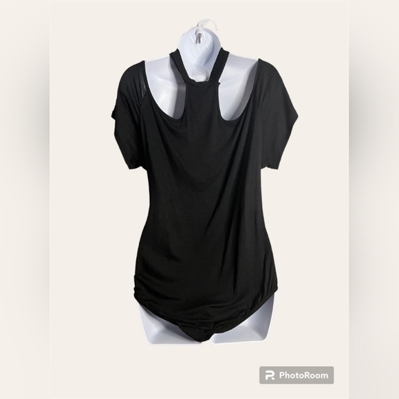 Black Ashley Stewart Choker Bodysuit - Picture 5 of 6